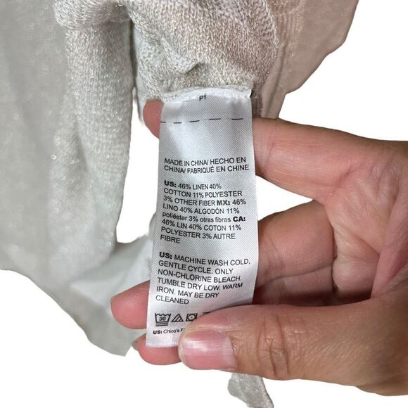 Chico’s Shimmer Side Rib Pullover Sweater Size Large - Picture 7 of 8